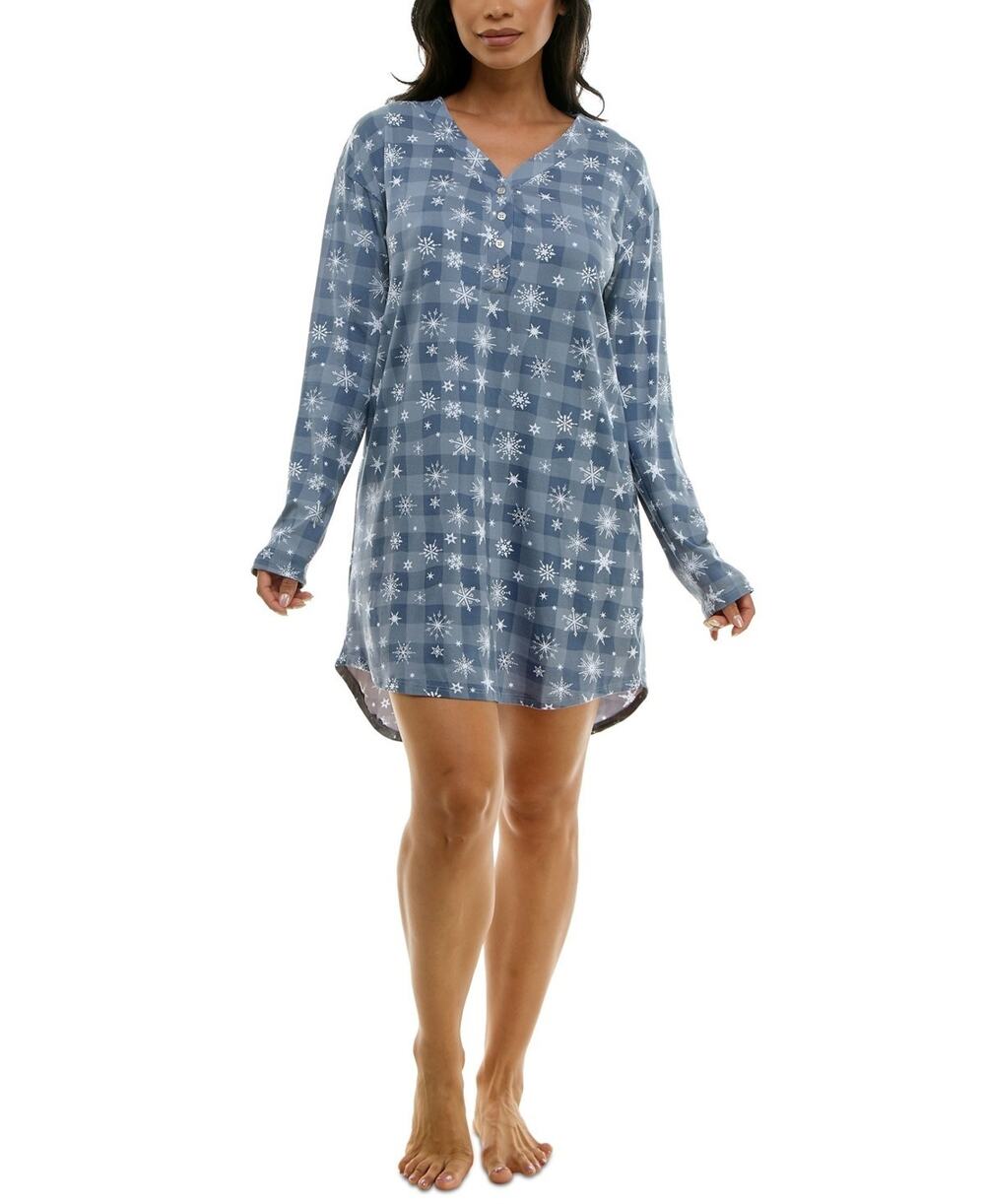 Roudelain Women s Cozy Luxe Henley Sleep Dress Multi Size S 1345